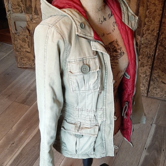 Abercrombie & Fitch military style coat L - Picture 6 of 7